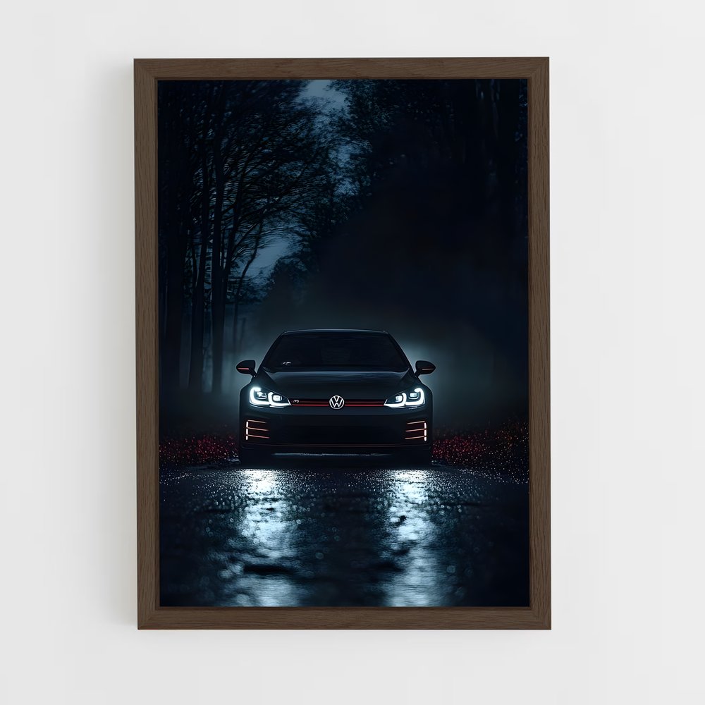 Poster Nuit Noire sur Route – affiche Volkswagen (vue 5)